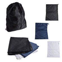 Custom foldable laundry bag nylon drawstring bag